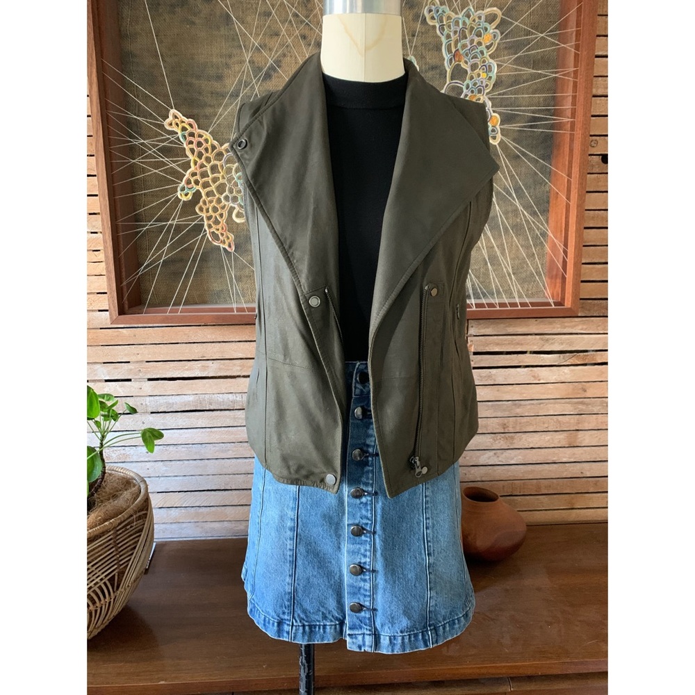BDG Button Down Denim Skirt - A-line